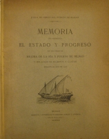 Portada de libro Memoria que manifiesta el Estado y Progreso de las obras de mejora de...