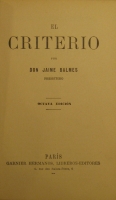 Portada de libro El Criterio.