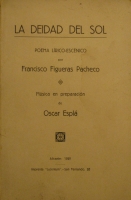 Portada de libro La Deidad Del Sol. Fantas�a Del Fuego y De La Luz. Poema...
