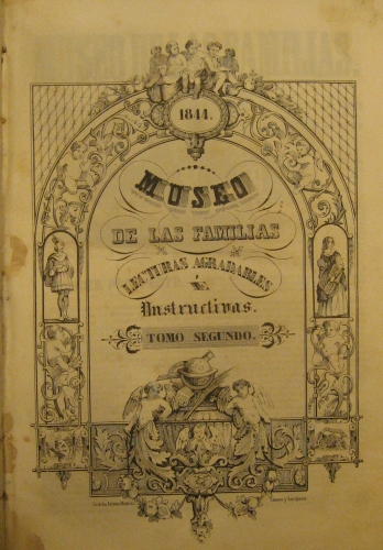 Portada de Museo De Las Familias. Peri�dico Mensual Publicado y Dirigido Por Mellado. 1844