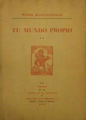 Portada de Tu Mundo Propio - Manuel Blanco-Gonz�lez