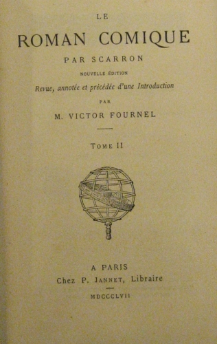 Portada de Le Roman Comique - Scarron