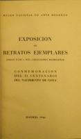 Portada de libro Exposici�n de Retratos Ejemplares (Siglos XVIII y XIX. Colecciones...