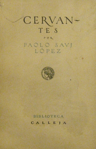 Portada de Cervantes - Paolo Savj-L�pez