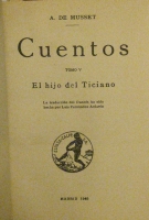 Portada de libro Cuentos: El Hijo Del Ticiano; El lunar; Historia De Un Mirlo Blanco,...