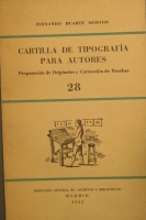 Portada de libro Cartilla de tipografa para Autores. Preparacin de originales y...