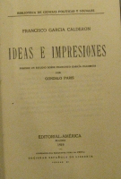 Portada de libro Ideas e Impresiones