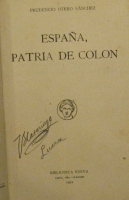 Portada de libro Espa�a, patria De Col�n