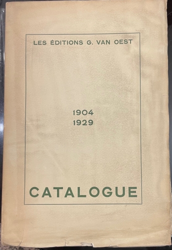 Portada de Les Editions G. Van Oest, Catalogue 1904-1929. 