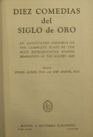 Portada de libro Diez Comedias Del Siglo De Oro. An Annotated Omnibus of Ten Complete...
