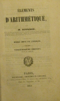 Portada de libro lments D' Arithmtique