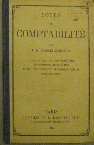 Portada de Cours De Comptabilite - J.G. Courcelle-Seneuil