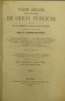Portada de libro Colecci�n Legislativa Sobre La Contabilidad De Obras P�blicas