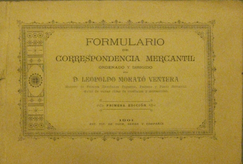 Portada de Formulario De Correspondencia Mercantil  - Leopoldo Morato Ventura