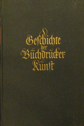 Portada de Geschichte Der Buchdruckerkunst - Hermann Barge