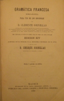 Portada de libro Gramatica Francesa Te�rico-pr�ctica.