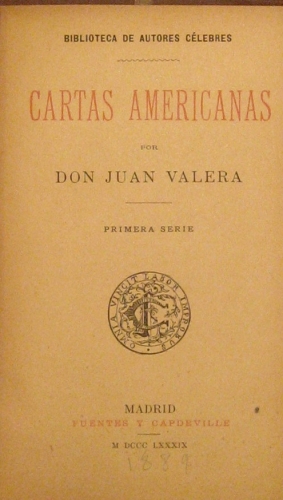 Portada de Cartas Americanas - Juan Valera