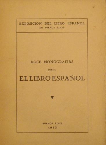 Portada de Doce Monograf�as Sobre El Libro Espa�ol