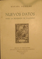Portada de libro Nuevos Datos Para La biografia De Palomino