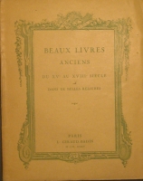 Portada de libro Beaux Livres Anciens Du XV Au XVIII Siecle