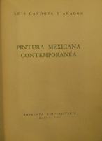 Portada de libro Pintura Mexicana Contemporanea