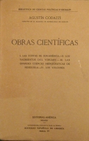 Portada de libro Obras Cient�ficas. I. Las Costa De Sur-Am�rica. II. Los Yacimientos...
