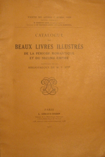 Portada de Catalogue De Beaux Livres Illustr�s De La P�riode Romantique et Du Second Empire