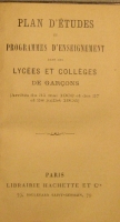 Portada de libro Plan d' �tudes et Programmes d' Enseignement Dans Les Lyc�es et...