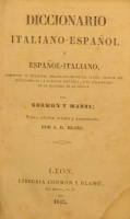 Portada de libro Diccionario Italiano-Espa�ol y Espa�ol-Italiano