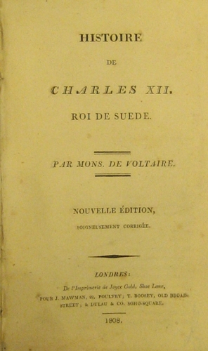 Portada de Histoire De Charles XII, Roi De Suede - Voltaire