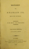 Portada de libro Histoire De Charles XII, Roi De Suede