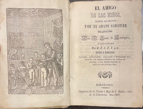 Portada de El Amigo De Los Ni�os. - Sabatier