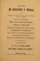 Portada de libro Programa De Religion y Moral.