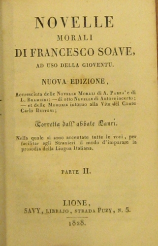 Portada de Novelle Morali - Francesco Soave