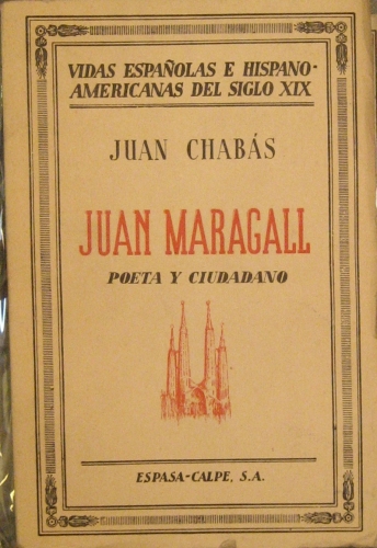 Portada de Juan Maragall, Poeta y Ciudadano - Juan Chab�s 