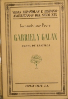 Portada de libro Gabriel y Galan. Poeta De Castilla