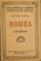 Portada de libro Romea o el Comediante