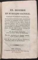 Portada de libro El Hombre En su Estado Natural, Cartas Filos�fico-Pol�ticas