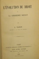 Portada de libro L' Evolution Du Droit et La Conscience Sociale