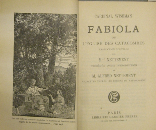 Portada de Fabiola Ou L' Eglise Des Catacombes - Cardinal Wiseman