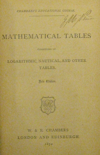 Portada de Mathematical Tables consisting of Logarithmic, Nautical, and Other Tables