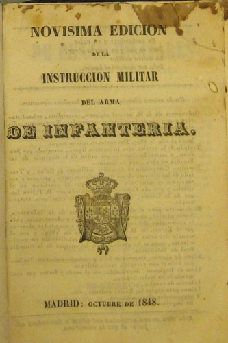 Portada de Novisima Edici�n De La Instrucci�n Militar Del Arma De Infanteria