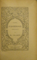 Portada de libro Manuel D' archeologie Grecque