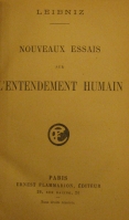 Portada de libro Nouveaux Essais Sur L' Entendement Humain