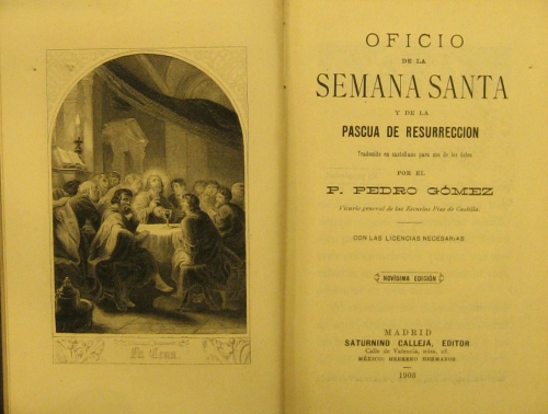 Portada de Oficio De La Semana Santa y De La Pascua De Resurrecci�n - Pedro G�mez Traductor