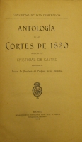 Portada de libro Antologa De Las Cortes De 1820