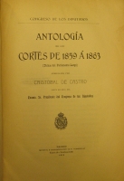Portada de libro Antologa De Las Cortes Desde 1859 a 1863 (Dichas Del Parlamento...