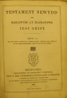 Portada de libro Testament Newydd Ein Harglwydd A' N Hiachawdwr Iesu Grist