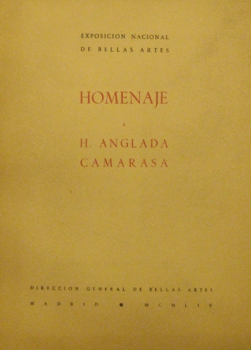 Portada de Homenaje a H. Anglada Camarasa - Direccion General de Bellas Artes