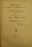 Portada de libro Historia Vicisitudes y Pol�tica Tradicional De Espa�a, Respecto De Sus...